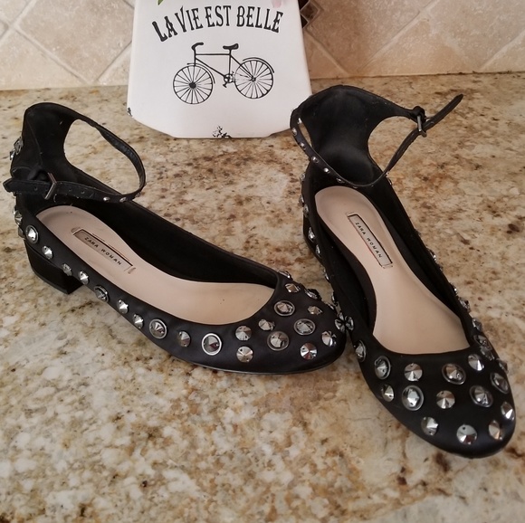 Zara Rhinestone Flats - Picture 2 of 8